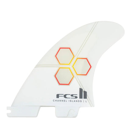 FCS II CI PC White/Flame Tri Retail Fins - Derives de SurfDérivesFcs