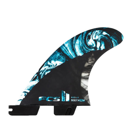 FCS II Mayhem PC Carbon Blue Tri Retail Fins - Derives de SurfDérivesFcs