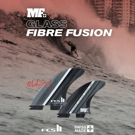 FCS II MF GlassFibre Fusion Smoke/White Tri Retail Fins - Derives SurfDérivesFcs