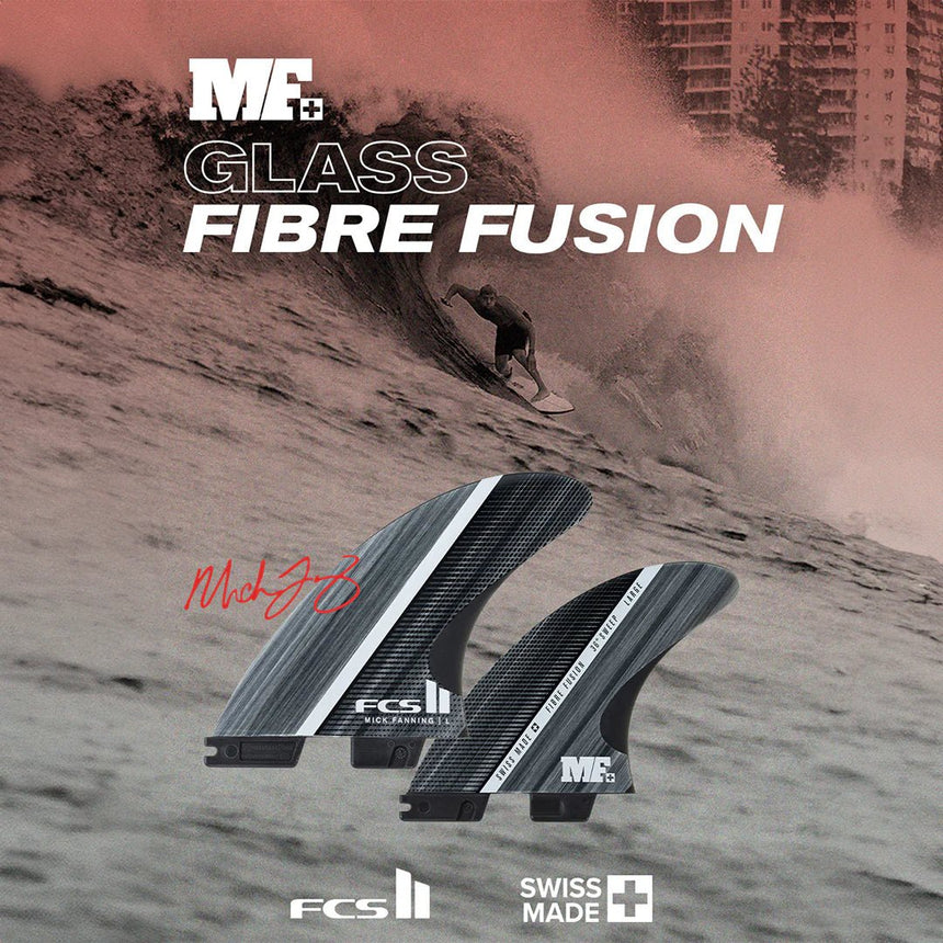 FCS II MF GlassFibre Fusion Smoke/White Tri Retail Fins - Derives SurfDérivesFcs
