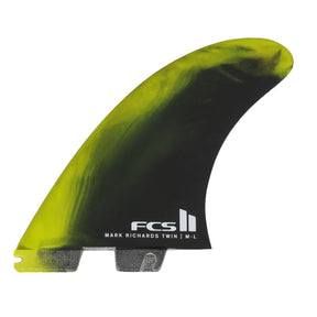 FCS II MR Twin+1 PC Cyber Lime/Black Retail Fins - Derives de SurfDérivesFcs