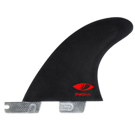 FCS II Sharpeye PC Carbon Black/White Tri Retail Fins - Derives SurfDérivesFcs