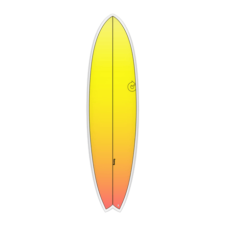 Fish Tet Retro Fade White Rail 6"3 Planche De Surf FishFishTorq