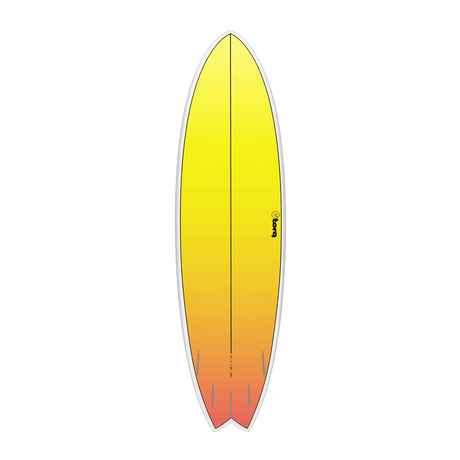 Fish Tet Retro Fade White Rail 6"6 Planche De Surf FishFishTorq