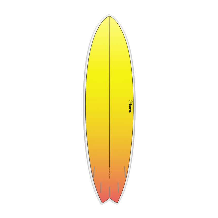 Fish Tet Retro Fade White Rail 6"6 Planche De Surf FishFishTorq