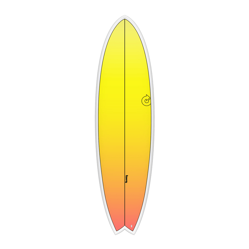 Fish Tet Retro Fade White Rail 6"6 Planche De Surf FishFishTorq