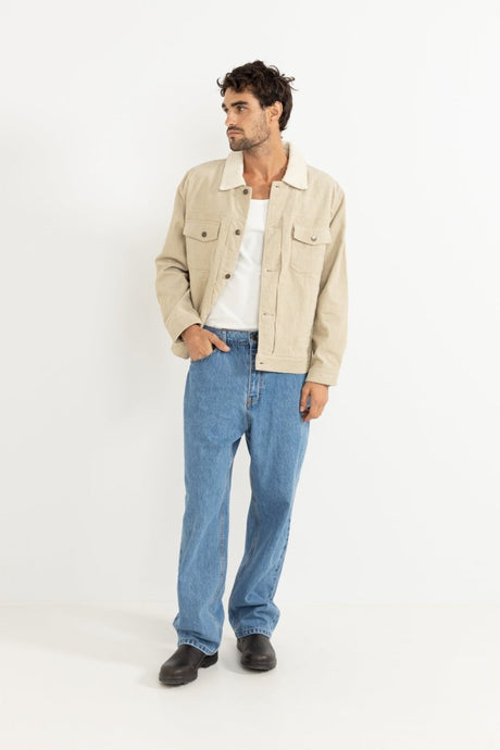 Flannel Lined cord Trucker - Veste HommeVestesRhythm