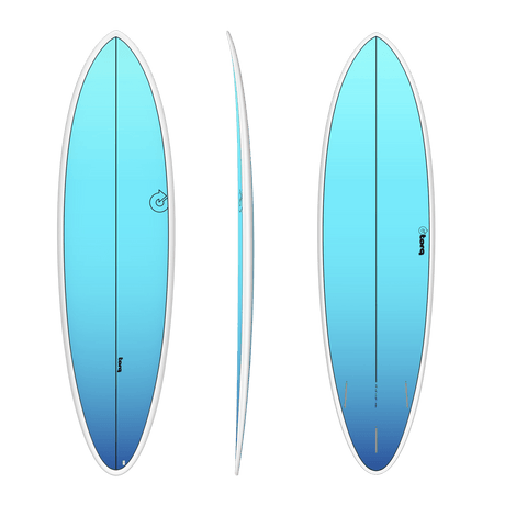 Fun Tet Retro Fade White Rail 6"8 Planche De Surf FunboardFunboard / HybrideTorq