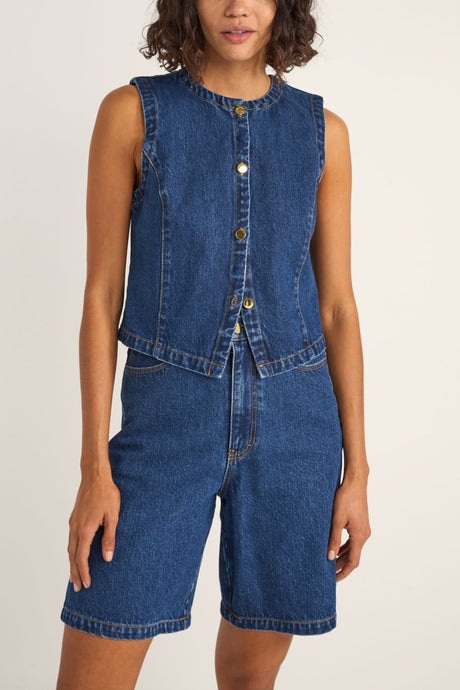 Gia Denim Vest - Top FemmeDébardeursRhythm