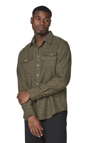 Chemise Homme LEW Taille XL (5) - Couleur Kaki Doré/or - Occasion Très Bon état - Motif Rayure