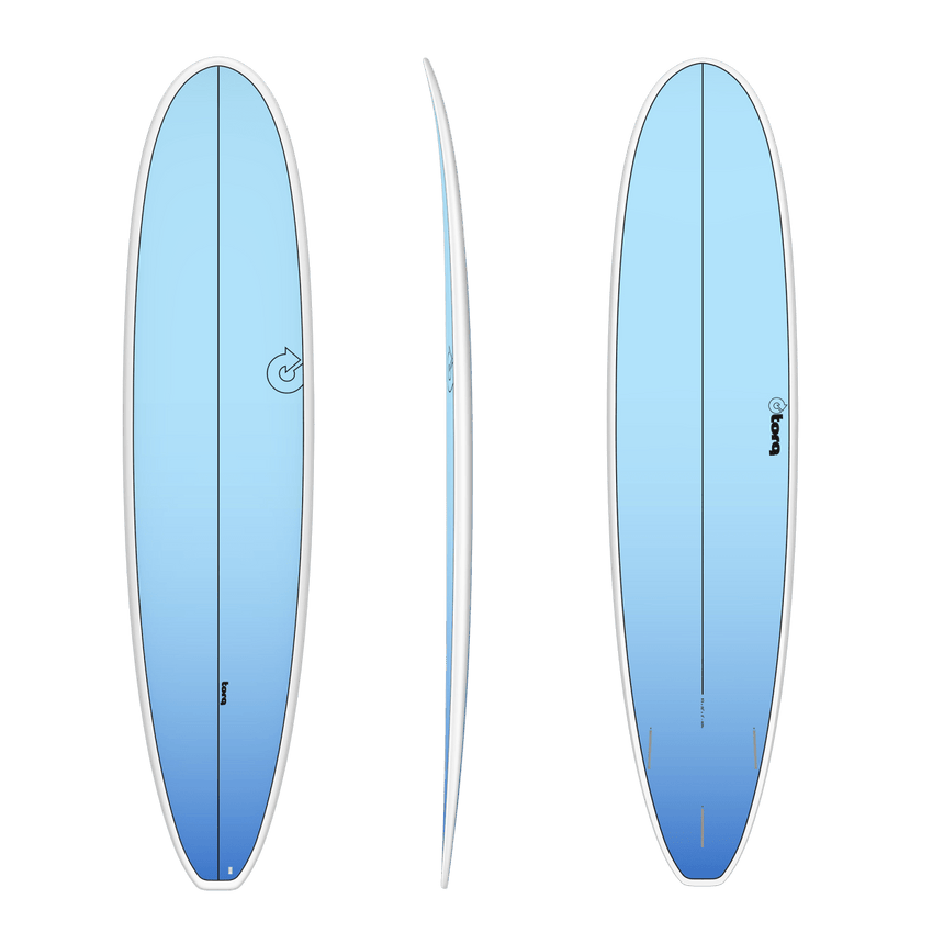 Long Tet Retro Fade White Rail 8"0 Planche De Surf LongboardLongboardTorq