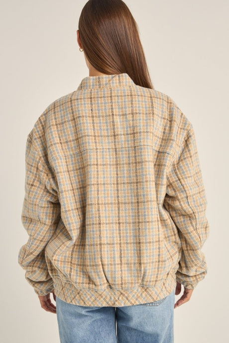 Luca Oversized Check Bomber - Veste FemmeVestesRhythm