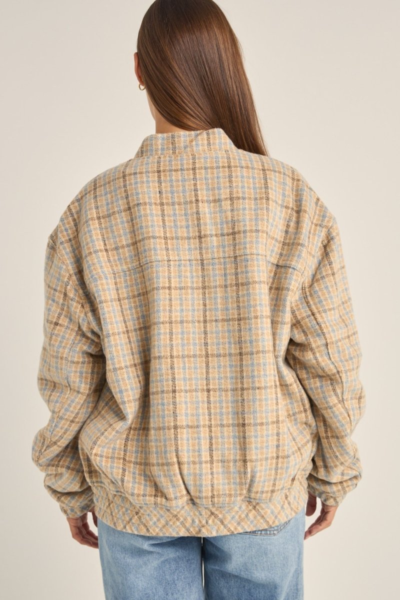Luca Oversized Check Bomber - Veste FemmeVestesRhythm