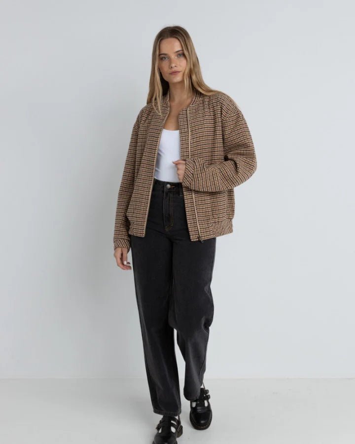 Luca - Veste Oversized Check Bomber - Veste FemmeVestesRhythm