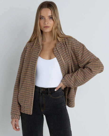 Luca - Veste Oversized Check Bomber - Veste FemmeVestesRhythm