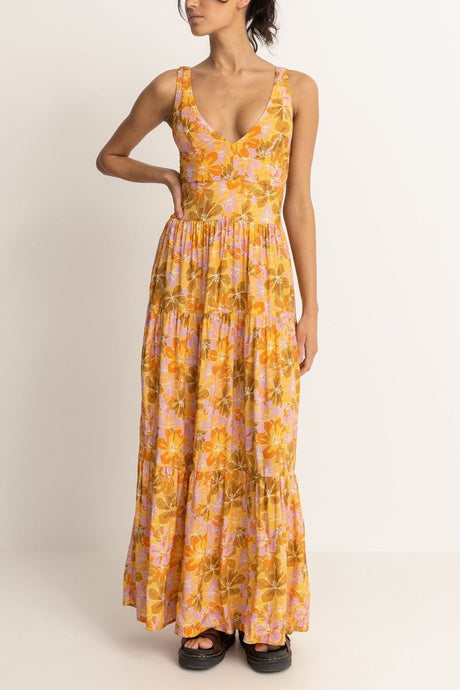 Mahana Floral Tiered - Robe Longue FemmeDressRhythm