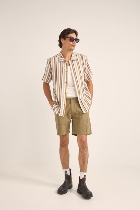 Paisley Stripe Ss Chemise Homme#ChemisesRhythm