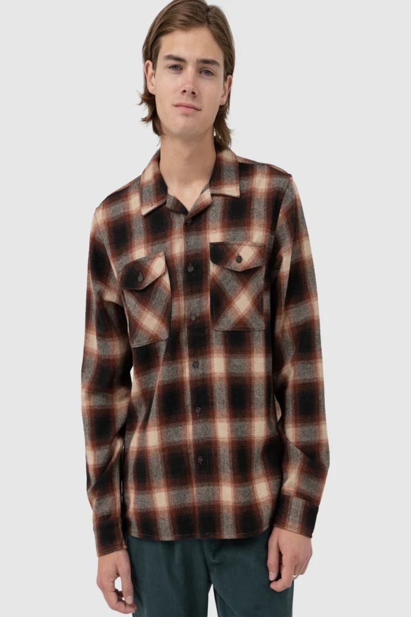Plaid Ls Chemise Manches Longues Flanelle HommeChemisesRhythm