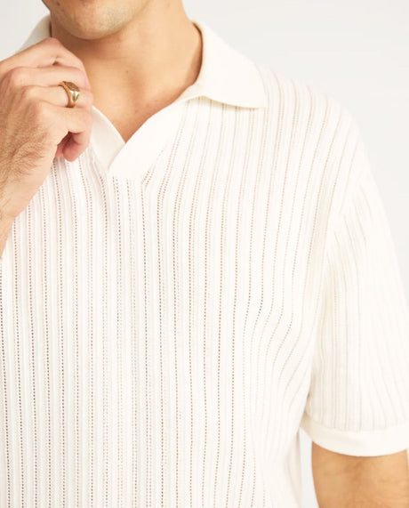 Relaxed Knit Ss Polo Homme#Tee ShirtsRhythm