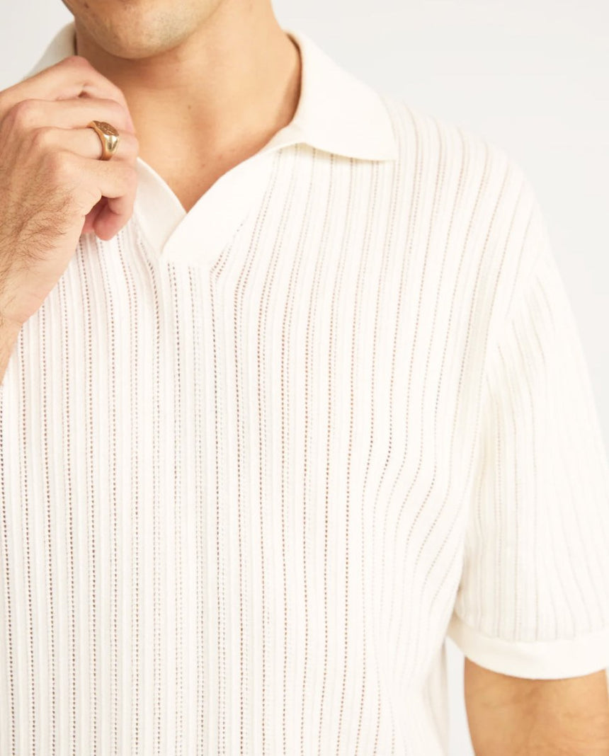 Relaxed Knit Ss Polo Homme#Tee ShirtsRhythm