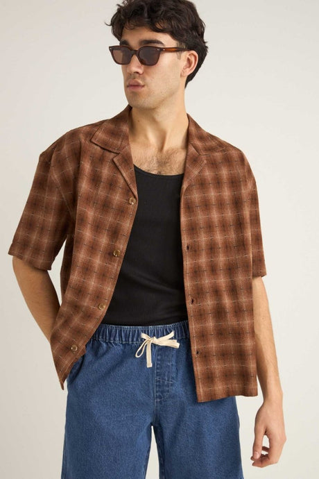 Relaxed Shadow Check - S/S Chemise HommeChemisesRhythm