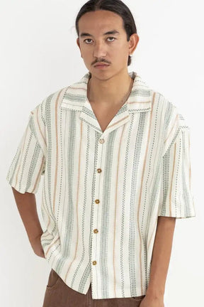Relaxed Stripe Ss Chemise Homme#ChemisesRhythm