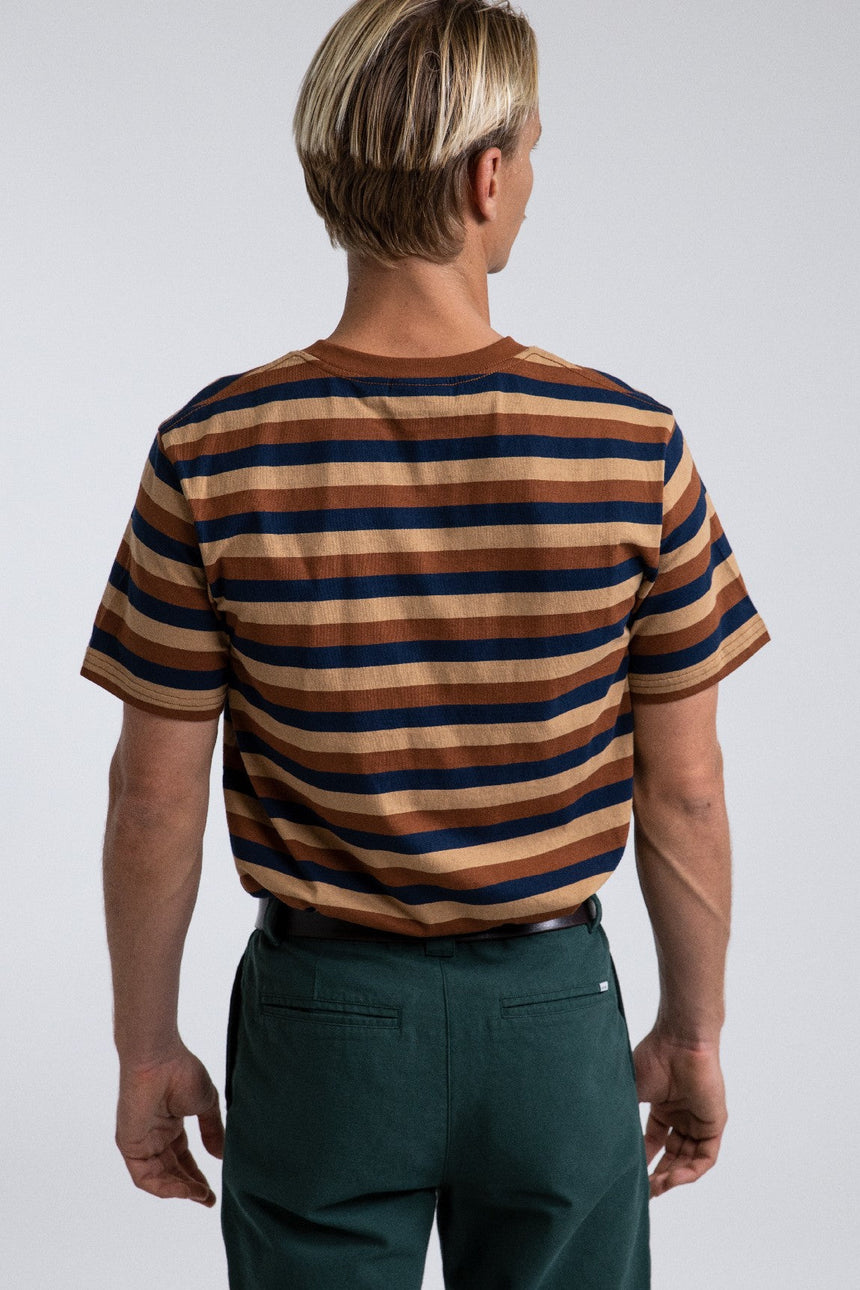Rhythm Everyday Stripe T-shirt BACKED CLAY