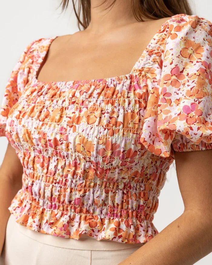 Rosa Floral Smocked - Top FemmeDébardeursRhythm
