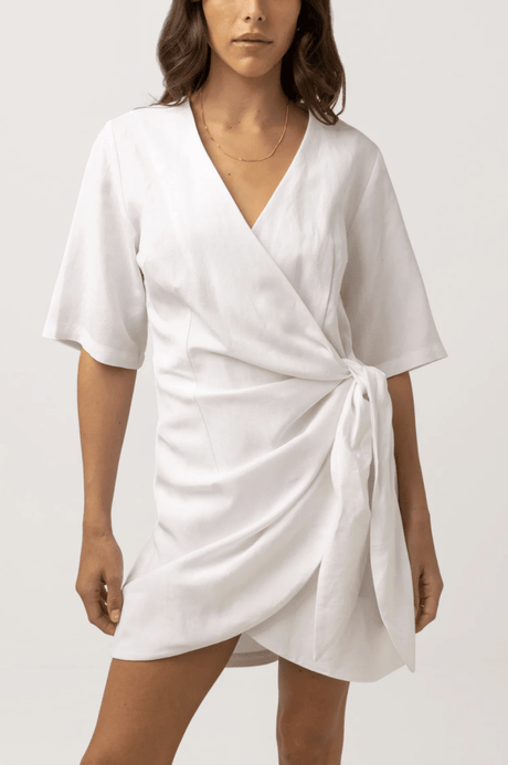 Santorini Tie Front - Robe Courte FemmeDressRhythm