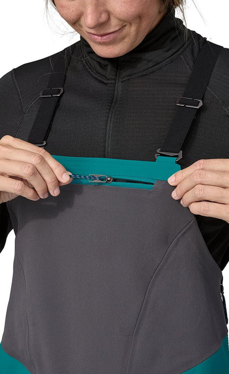 Snowdrifter Sleet Green Salopette De Ski Femme#Pantalons Ski SnowPatagonia