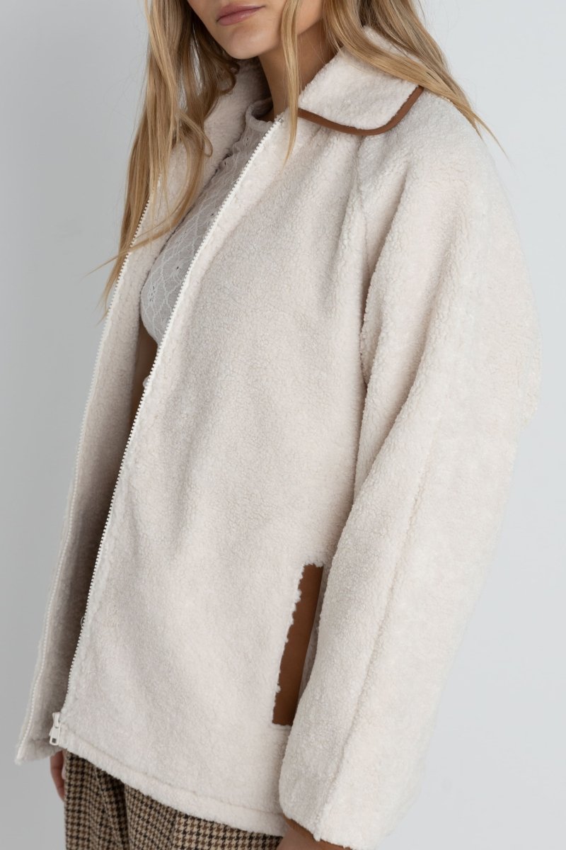 Manteau Polaire Femme Hiver - Sherpa Doux - Zippé - Pour Ski, Randonnée - Style élégant Et Chaud - 10
