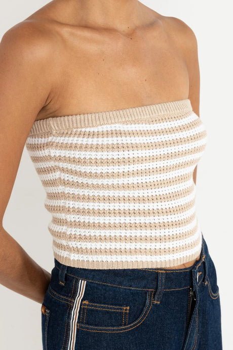 Stripe Strapless Knit - Top FemmeDébardeursRhythm