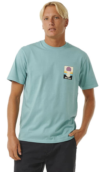 T-shirt Rip Curl Full Throttle Premium Homme Taille S - 100% Coton, Manches Courtes, Couleur BUR, Neuf Avec étiquette
