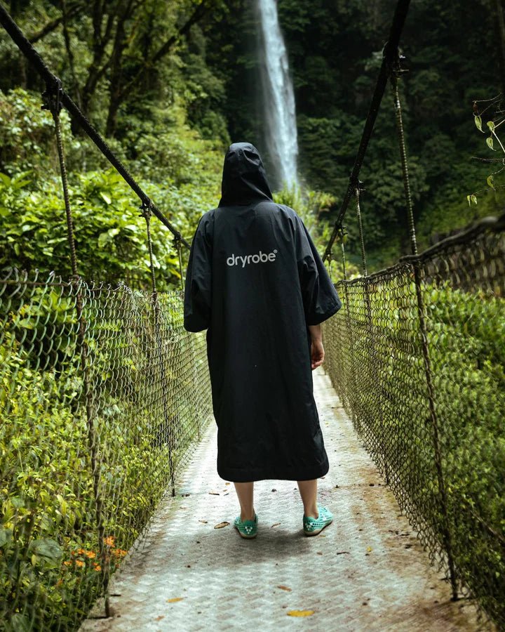Tech - Lite - Poncho Impermeable Zippé Adulte Manches Courtes Noir GrisPonchosDryrobe