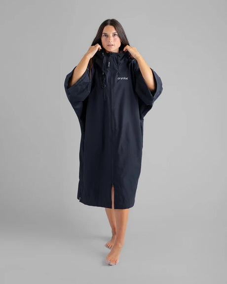 Tech - Lite - Poncho Impermeable Zippé Adulte Manches Courtes Noir GrisPonchosDryrobe