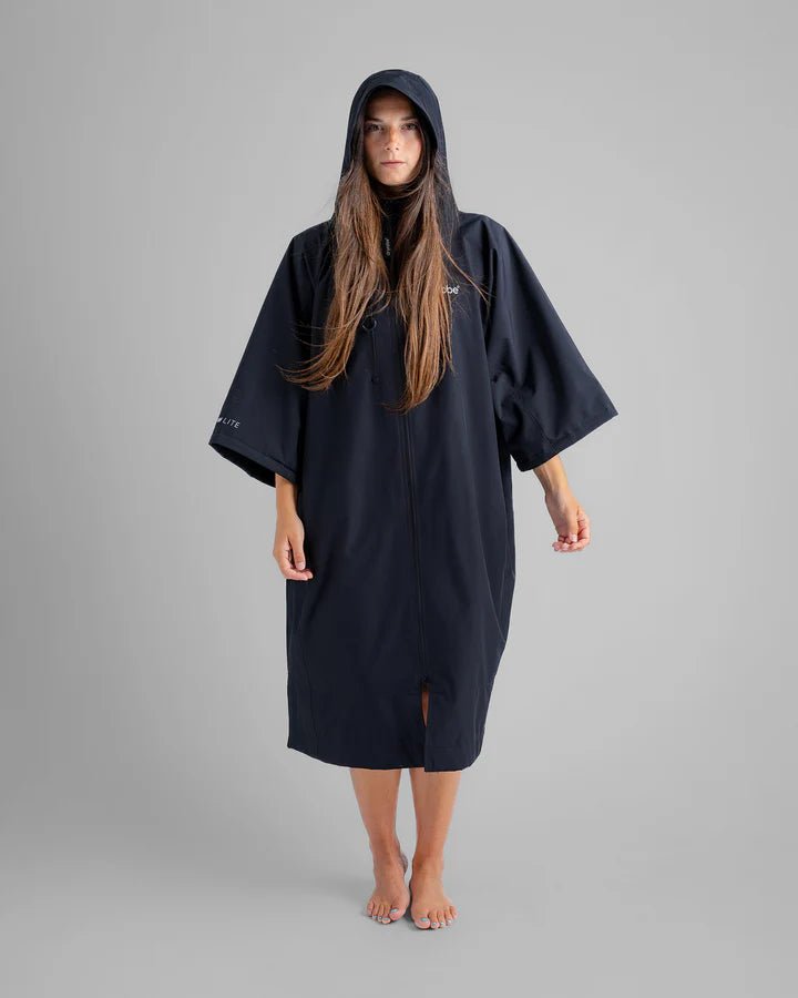 Tech - Lite - Poncho Impermeable Zippé Adulte Manches Courtes Noir GrisPonchosDryrobe