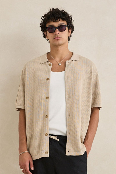 Textured Knit SS - Chemise HommeChemisesRhythm