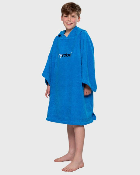 Towel Robe Organic - Poncho Coton Organic Enfant BleuPonchosDryrobe