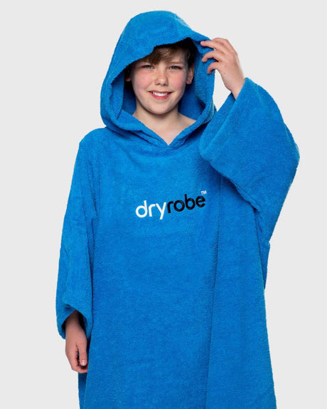 Towel Robe Organic - Poncho Coton Organic Enfant BleuPonchosDryrobe