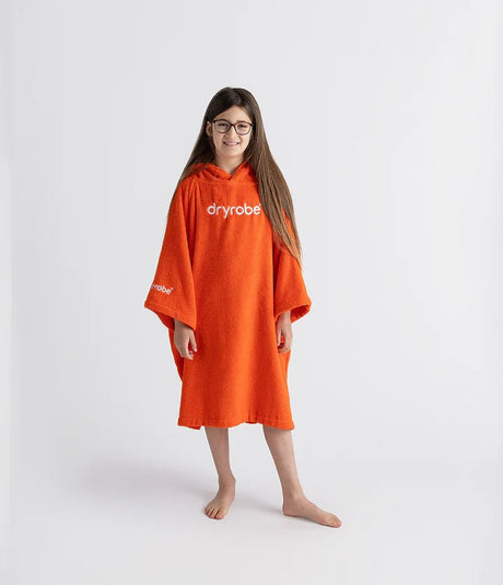 Towel Robe Organic - Poncho Coton Organic Enfant OrangePonchosDryrobe