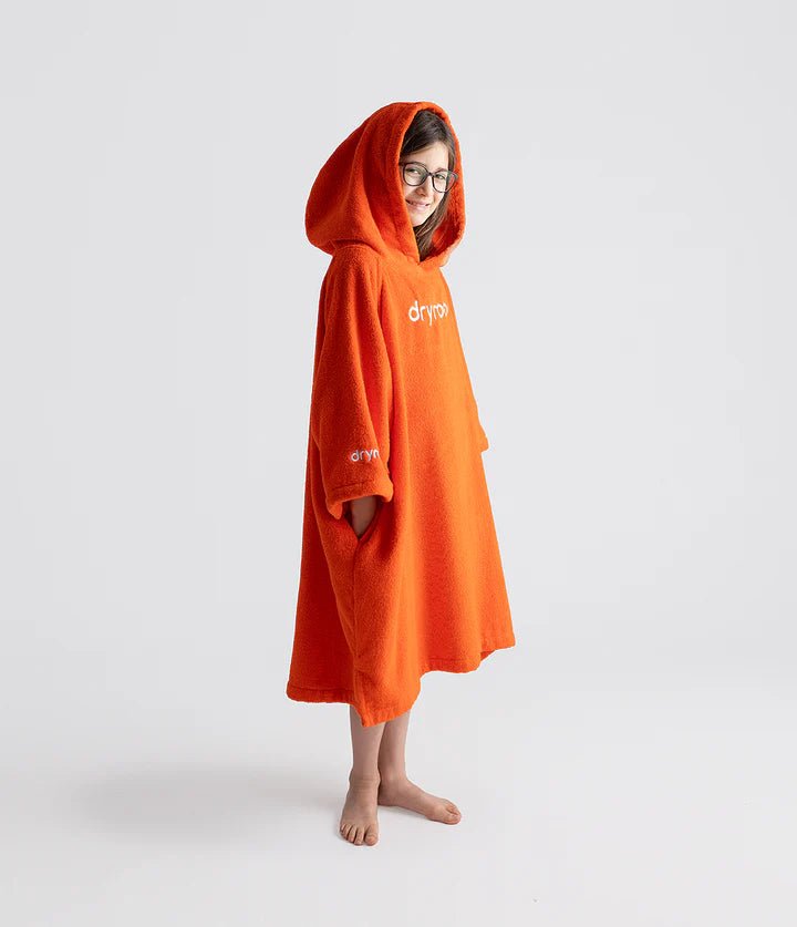 Towel Robe Organic - Poncho Coton Organic Enfant OrangePonchosDryrobe