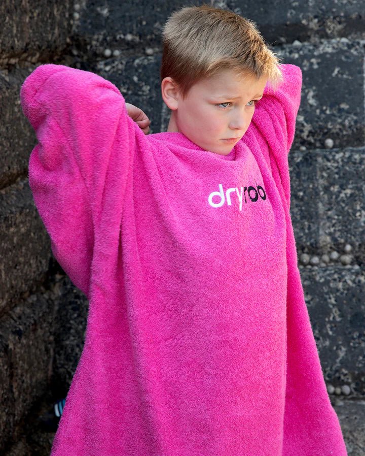 Towel Robe Organic - Poncho Coton Organic Enfant RosePonchosDryrobe