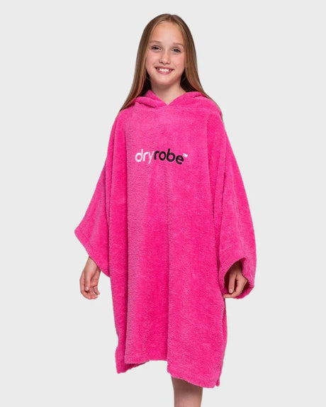 Towel Robe Organic - Poncho Coton Organic Enfant RosePonchosDryrobe