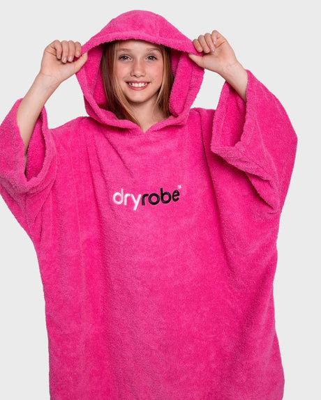 Towel Robe Organic - Poncho Coton Organic Enfant RosePonchosDryrobe