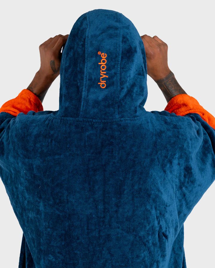 Towel Robe - Poncho Zippé Coton Organic Adulte BleuPonchosDryrobe