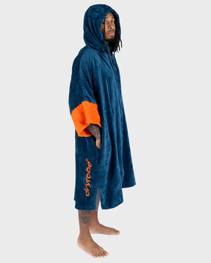 Towel Robe - Poncho Zippé Coton Organic Adulte BleuPonchosDryrobe