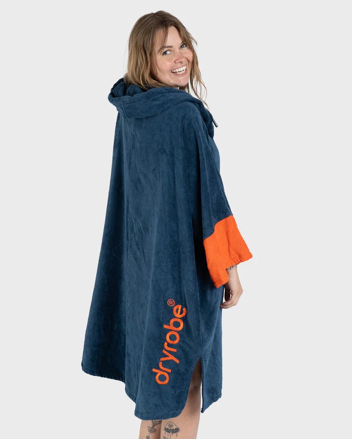 Towel Robe - Poncho Zippé Coton Organic Adulte BleuPonchosDryrobe