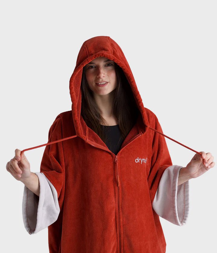 Towel Robe - Poncho Zippé Coton Organic Adulte OrangePonchosDryrobe