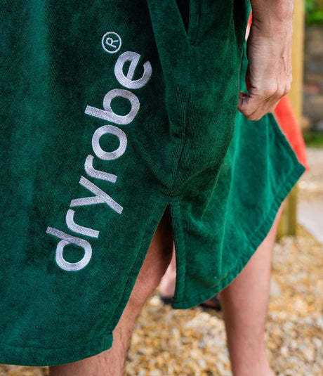 Towel Robe - Poncho Zippé Coton Organic Adulte VertPonchosDryrobe