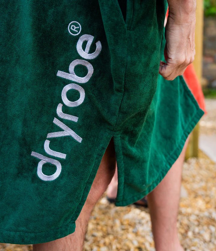 Towel Robe - Poncho Zippé Coton Organic Adulte VertPonchosDryrobe